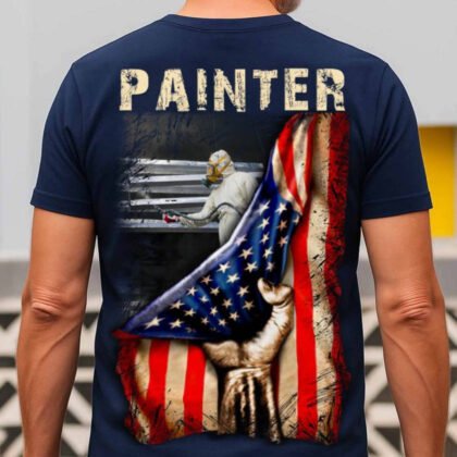 USA Flag Reveal Painter Apparel - Patriotic Work