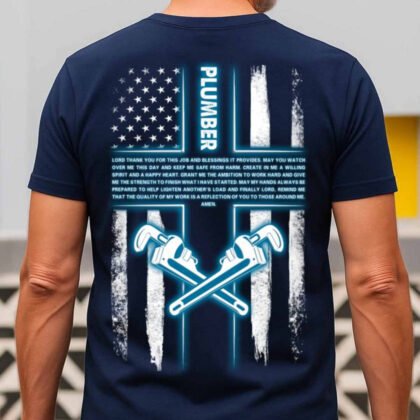 Plumber Prayer Apparel - American Flag